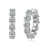 Full Diamond Moissanite Light Luxury Earrings Sterling – Stylish Gifts — 5
