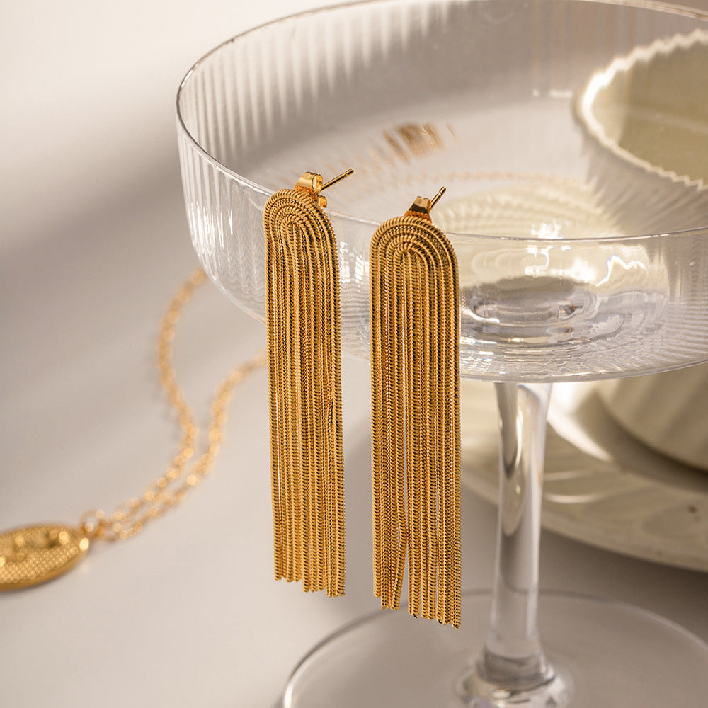 Long Tassel Earrings Fashion Women's All-match – Stylish Gifts — 1
