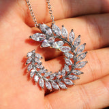 Simple And Versatile Micro-encrusted Zircon Leaf – Jewelry Gift Ideas — 6