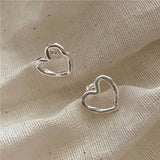 Women's S925 Sterling Silver Hollow Heart Earrings – Gifts for Her — 4