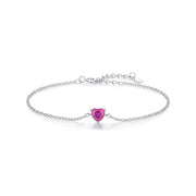 S925 Silver Love Red Diamond Bracelet Female – Jewelry Gift Ideas — 5