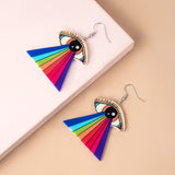 Rainbow Tearful Eyes Acrylic Pendant Earrings – Jewelry Gift Ideas — 3