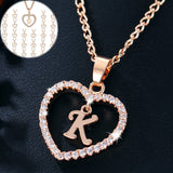 26 Letters Heart-shaped Zircon Pendant Necklace – Jewelry Gift Ideas — 4