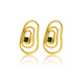 Vortex-shaped Oval Diamond Stud Earrings – Unique Gift Ideas — 5