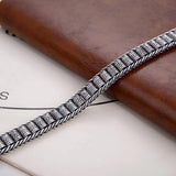 Men's Sterling Silver Fashion Distressed Key Bracelet – Stylish Gifts — 4