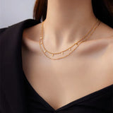 Double-layer Star Diamond Necklace For Women – Jewelry Gift Ideas — 1