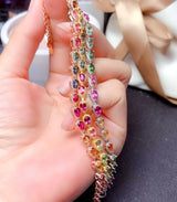Rainbow Faux Natural Candy Tourmaline Bracelet – Jewelry Gift Ideas — 4