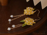 Vintage Osmanthus Antique Cheongsam Earrings – Stylish Gifts — 4