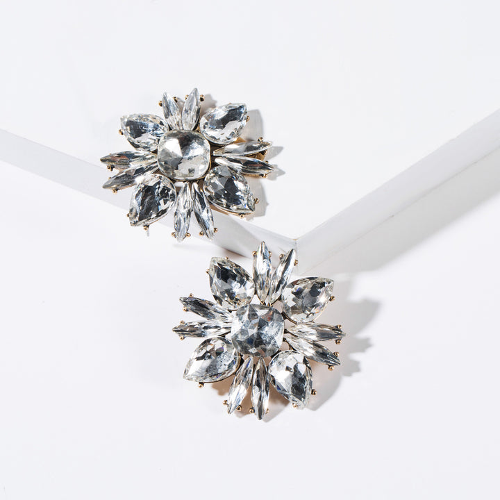 Floral Acrylic Full Diamond Earrings – Unique Gift Ideas — 1