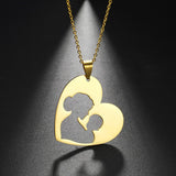 Stainless Steel Hollow Mother Child Love Pendant – Jewelry Gift Ideas — 5