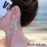 Super Flashing Diamond Earrings With Butterfly Ear – Stylish Gifts — 2
