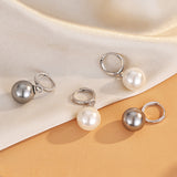 S925 Sterling Silver Earrings Ear Button Pearl – Gift Ideas — 2