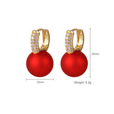 Earrings Frosted Shell Beads Solid Color – Everyday Gifts — 3