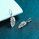 925 Sterling Silver Leaves Moissanite Ear Clips – Stylish Gifts — 2