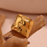 Minimalist Niche Stainless Steel 18K Gold Plated Wave – Birthday Gifts — 2