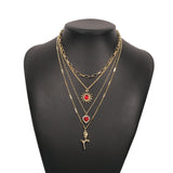 Layered Necklace Elegant Metal Chain Diamond – Jewelry Gift Ideas — 4