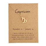 Zodiac Simple Gold Alloy Pendant Necklace – Jewelry Gift Ideas — 11