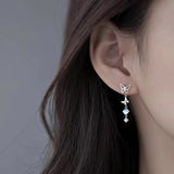Moonlight Stone Butterfly Ear Studs Female – Gifts for Her — 5