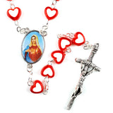 Heart-Shaped Acrylic Rosary Necklace – Jewelry Gift Ideas — 1