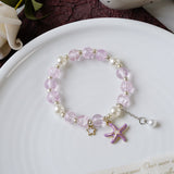 Women's Fashion Pearl And Crystal Beaded Bracelet – Stylish Gifts — 18