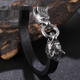 Viking Titanium Steel Wolf Head Handmade Leather – Jewelry Gift Ideas — 5