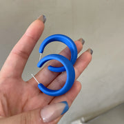 Fresh Mint Blue Versatile C-shaped Earrings – Birthday Gifts — 7