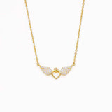 Silver Flying Wings Angel Wings Necklace – Jewelry Gift Ideas — 4
