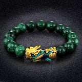 Fashion Pixiu Dry Green Sand Gold Jade Bracelet – Stylish Gifts — 10