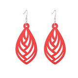 Hollow Geometry Wood Earrings Eardrop Personality – Birthday Gifts — 2