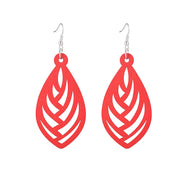 Hollow Geometry Wood Earrings Eardrop Personality – Birthday Gifts — 2