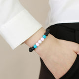 Bracelet Acrylic Black Agate Beaded Bracelet – Gifts for Her — 3
