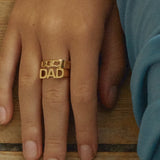 Letter Seal Titanium Steel Plating 18K Gold Ring – Unique Gift Ideas — 1
