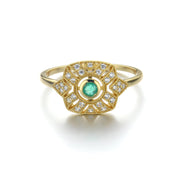 Women's Natural Emerald Zircon Ring – Gifts for Her — 4