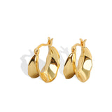 Frigid Wind Versatile Glossy Irregular Wave Earrings – Birthday Gifts — 4