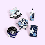 Cartoon Whale Astronaut Drift Bottle Badge Brooch – Jewelry Gift Ideas — 2