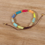 Colorful Rectangular Beads Woven Men's – Jewelry Gift Ideas — 3