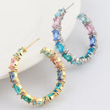 Shining Color Matching Round Ring Earrings – Special Occasion Gifts — 5
