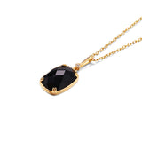 Women's Rectangular Black Agate Necklace – Jewelry Gift Ideas — 3
