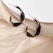 Korean Fashion Twisted Oil Drop Earrings – Stylish Gifts — 5