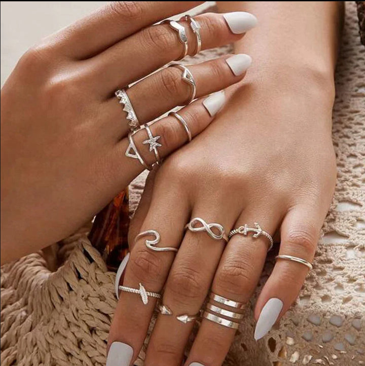 Silver Combination Ring Set – Gift Ideas — 1