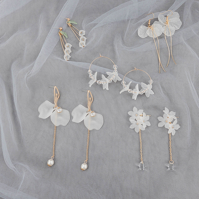 Korean Simple Immortal Petal Earrings Female Fashion – Stylish Gifts — 1