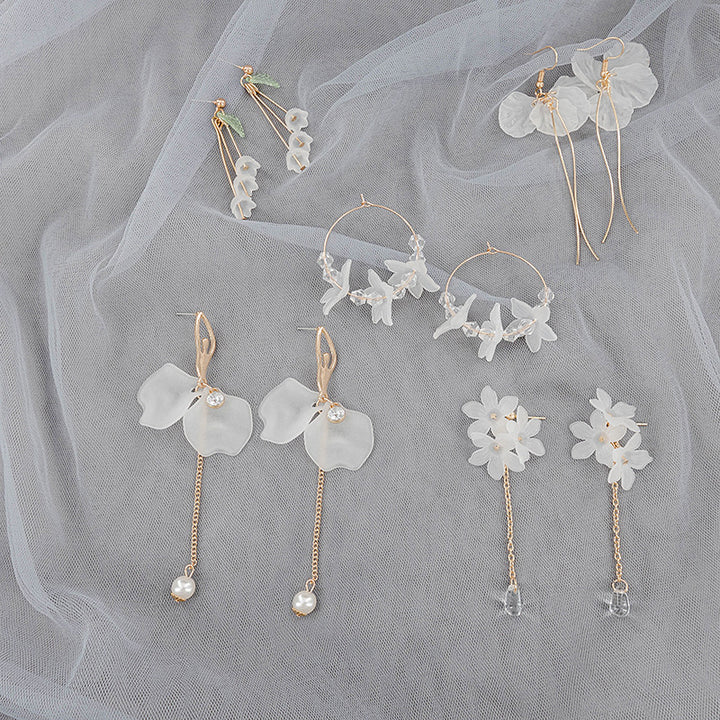 Korean Simple Immortal Petal Earrings Female Fashion – Stylish Gifts — 1