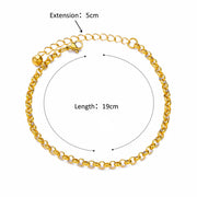 Anklet Figaro Blade 18K Stainless Steel – Stylish Gifts — 9