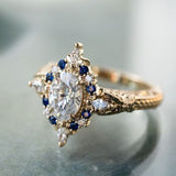 Minority Fashion Ring Gold-plated Inlaid – Stylish Gifts — 1