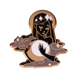 Crying Maiden And Cloud Moon Brooch – Jewelry Gift Ideas — 5