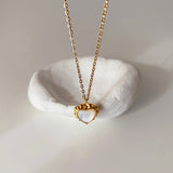 French Vintage Lace Metal Love Shell Necklace – Jewelry Gift Ideas — 2