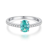 S925 Sterling Silver Emerald Ring Female High Carbon – Gifts for Her — 2
