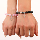 Hollow Cross Color Beaded Bracelet – Jewelry Gift Ideas — 1