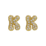 18K Brass Balloon Bubble Zircon Small Size Stud – Birthday Gifts — 16