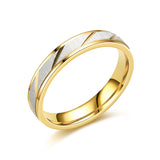 Titanium Steel Ring Diagonal 18K – Thoughtful Gifts — 6